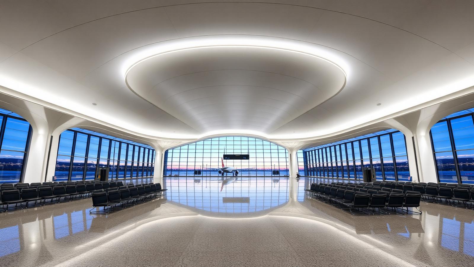 Frankfurt Airport T2 Pier H β Concourse Relighting